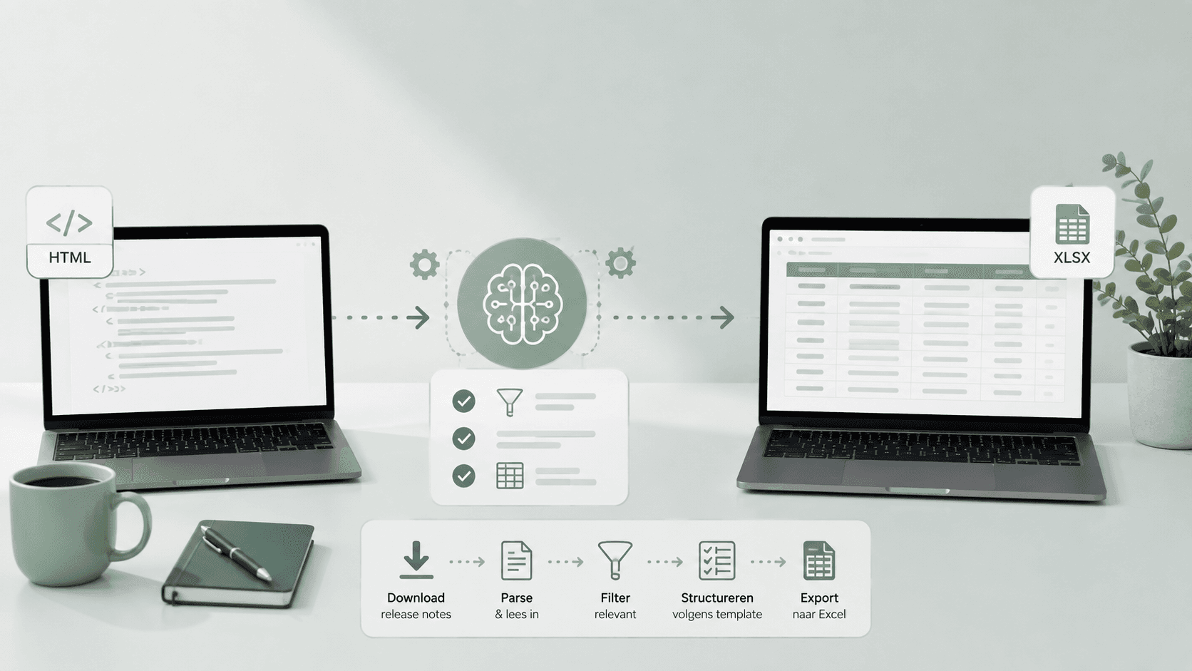 Release notes worden automatisch omgezet naar een gestructureerd Excel-overzicht
