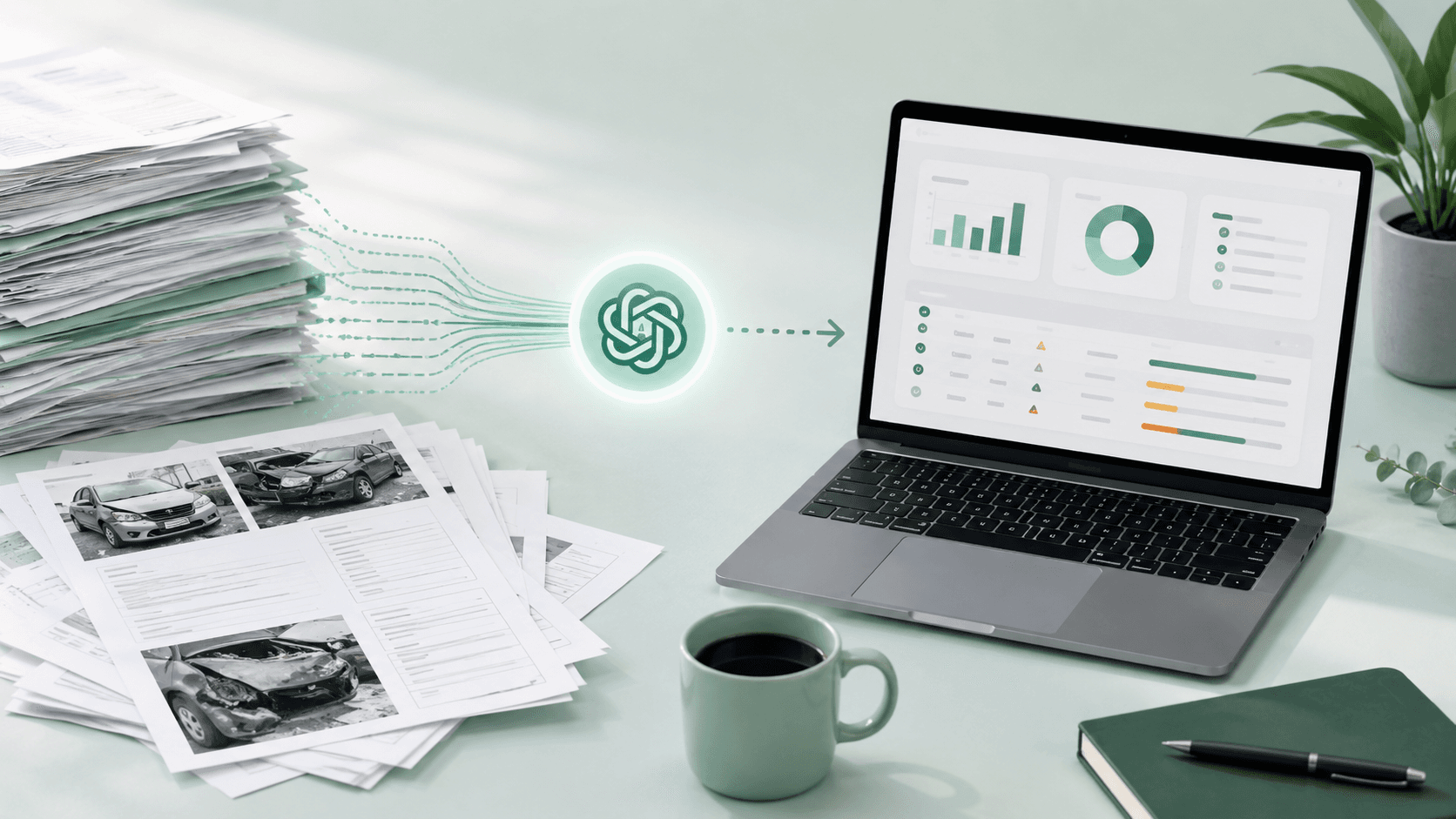 Een groot schadebestand wordt met AI verwerkt en omgezet naar een overzichtelijke analyse